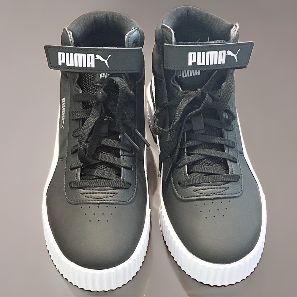 PUMA Carina Mid High Top Womens Black Sneakers Casual Shoes